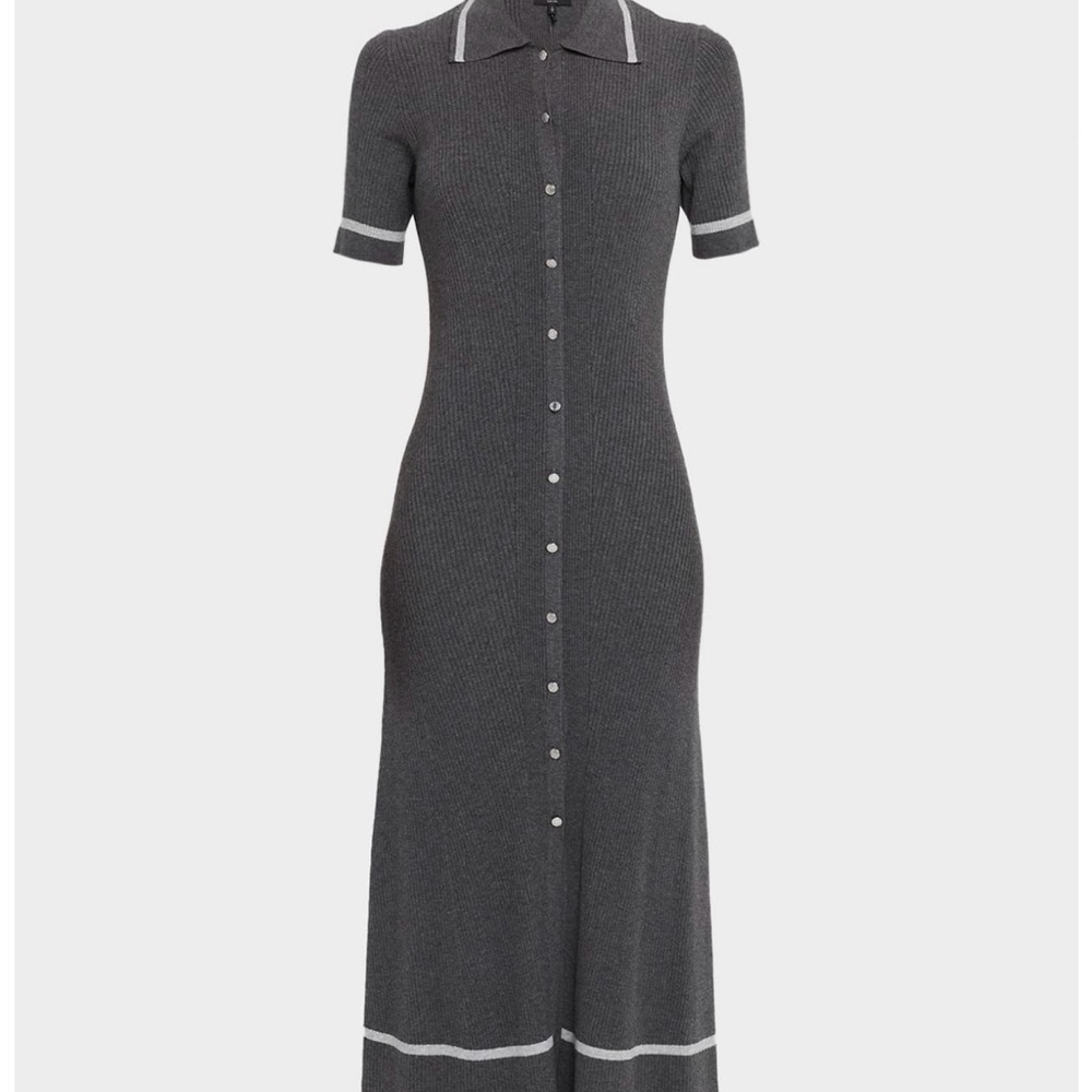 Elegant Gray Knit Dress